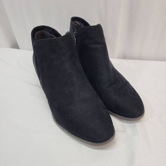 Life Stride Size 11 Wide Black Blake Ankle Booties Zip Comfort - Picture 1 of 11